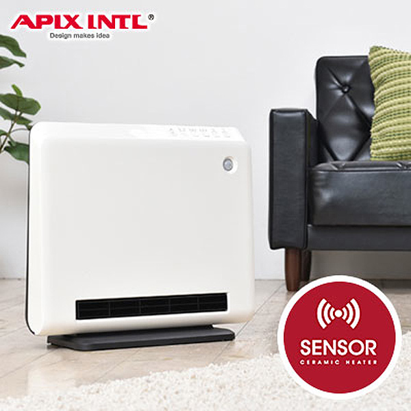 APIX アピックス 人感センサー付セラミックヒーター ホワイト AMC-530W (sb)【送料無料】