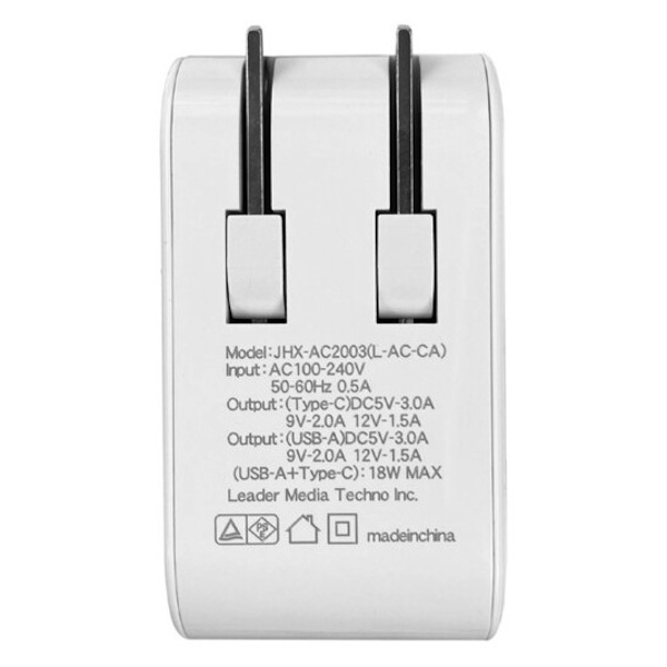 Lazos USB-A + Type-C ݡ  ACŴ L-AC-CA  ® 18W iPhone Ÿץ PD 1ǯݾ ̵ۡۥ磻