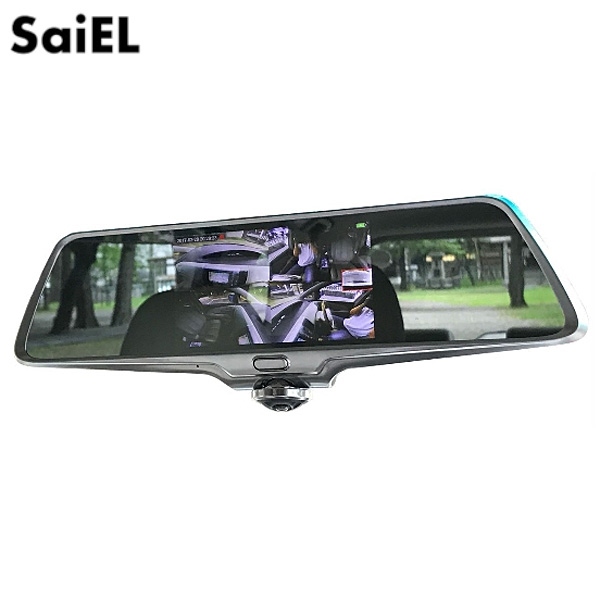 SaiEL 5インチカラー液晶 300万画素 360度カメラ搭載 ミラー型ドライブレコーダー SLI-ALV360 (sb)【送料無料】
