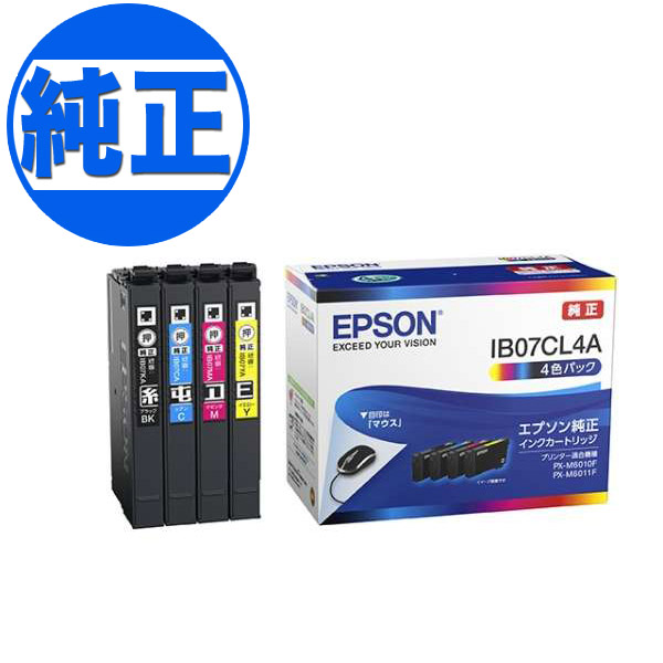 純正インク】EPSON 純正インク IB07 インクカートリッジ 4色セット ...