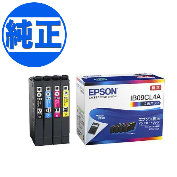 純正インク】EPSON 純正インク IB09 インクカートリッジ 4色セット 