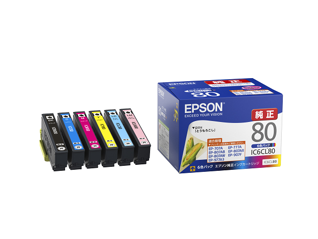 純正インク】EPSON 純正インク IC80インクカートリッジ 6色セット