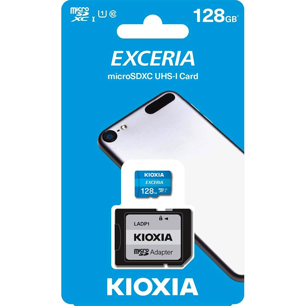 KIOXIA キオクシア(旧東芝)  microSD  Exceria microSDXC U1 R100 C10 フルHD 高速読み取り 100MB/s 128GB LMEX1L128GG2【メール便可】　128GB