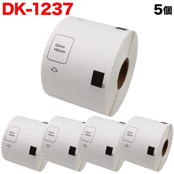 �֥饶���� �ԡ����å� DK�ץ쥫�åȥ�٥� (��Ǯ��) DK-1237 �ߴ��� ����ɽ���ѥ�٥� �� 62mm��60mm 600������ 5�ĥ��å� ������̵���ۡ�