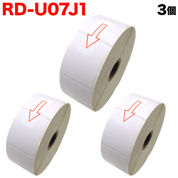 ブラザー用 RDロール プレカット紙ラベル (感熱紙) RD-U07J1 互換品